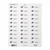 Paars Silver filmomhulde tablet label 3963 (Full Sheet)
