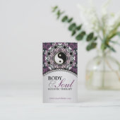 Paars Silver Funky New age Holistic Visitekaartje (Staand voorkant)