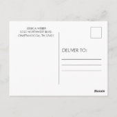 Paars Silver Glam Confetti Verloving Briefkaart (Achterkant)