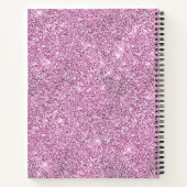 Paars Silver Glitter Glam Luxury Notitieboek (Achterkant)