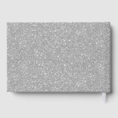 Paars Silver Glitter Swirl Damask Bat Mitzvah Gastenboek (Achterkant)