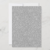 Paars Silver Glitter Swirl Damask Bat Mitzvah Kaart (Achterkant)