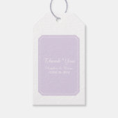Paars simpply Elegant Wedding Cadeaulabel (Voorkant)