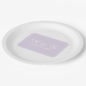 Paars simpply Elegant Wedding Papieren Bordje (Gekanteld)