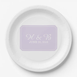Paars simpply Elegant Wedding Papieren Bordje