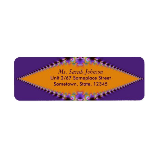 Paars Sinaasappel : fractale zijde : Etiket (Voorkant)