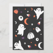 Paars sinaasappel zonder spooky Halloween boo baby Kaart (Achterkant)