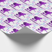 Paars skateboardpapier cadeaupapier (Hoek)