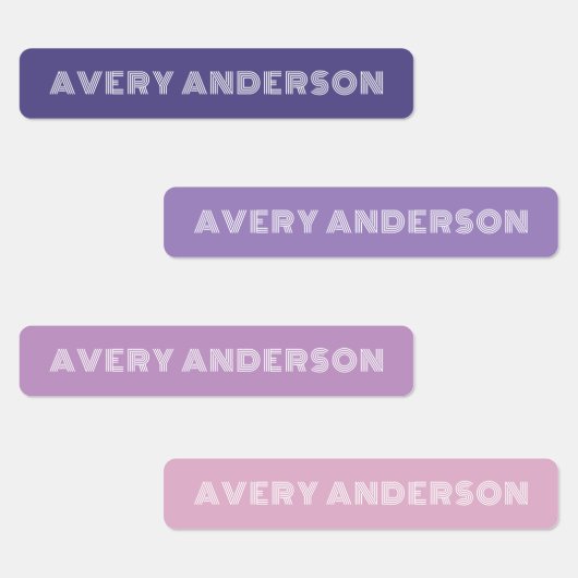 Paars Skinny - Schuurbestendig Kind Labels (Groep)