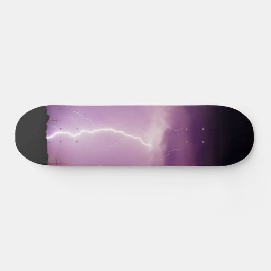Paars Sky Lightning Storm Persoonlijk Skateboard (Horizontaal)