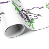 paars slot en sleutelontwerp cadeaupapier (Rol Hoek)