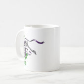  paars slot en sleutelontwerp koffiemok (Voorkant links)