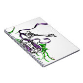  paars slot en sleutelontwerp notitieboek (Rechterzijde)