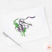  paars slot en sleutelontwerp ovale sticker (Envelop)