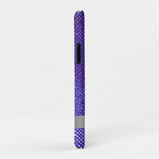 Paars snakeskin digitaal leder zilver-metaal Case-Mate iPhone case (Achterkant/rechts)