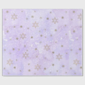 Paars sneeuwvlokken Vakantiepapier Cadeaupapier (Vlak)