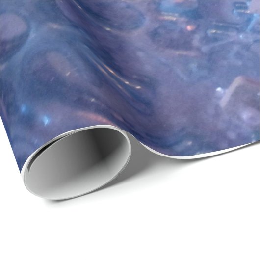 Paars sneeuwvlokpapier cadeaupapier (Rol Hoek)