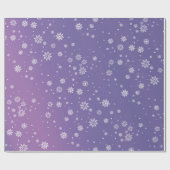 Paars sneeuwvlokpapier cadeaupapier (Vlak)