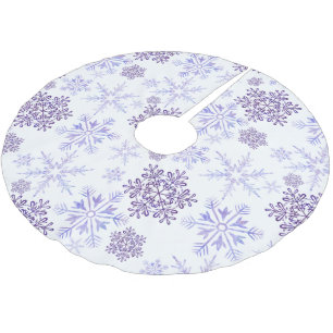 Paars Sneeuwvlokpatroon Kerstboom Rok