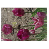 Paars snijplaat Tulpen Snijplank (Voorkant)