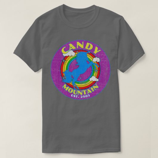 Paars Snoep gebergte Oost 2005 Unicorn Paradise T-shirt (Design voorkant)