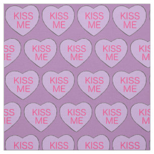 Paars Snoep hart kus me Valentijnsdag Love Stof