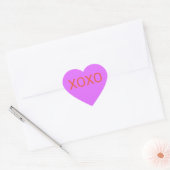 Paars Snoep Hart Sticker (Envelop)