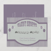 Paars Snoep Shoppe Kaart (Voorkant / Achterkant)