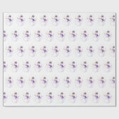 Paars Snow Lady inpakpapier (Vlak)