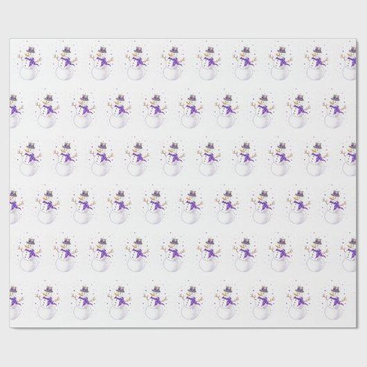 Paars Snow Lady inpakpapier (Vlak)