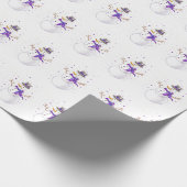 Paars Snow Lady inpakpapier (Hoek)