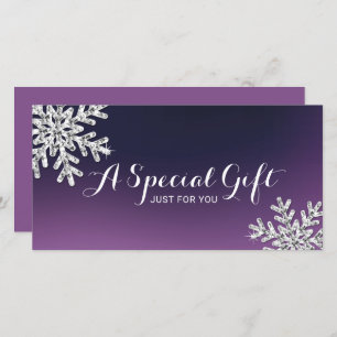 Paars Snowflake Beauty Salon Gift Certificate