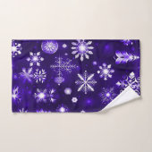 Paars Snowflake Patroon Bad Handdoek (Handdoek)