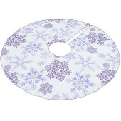 Paars Snowflake Patroon Kerstboom Rok (Gekanteld)