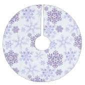 Paars Snowflake Patroon Kerstboom Rok (Voorkant)