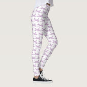Paars Snowflake-vliegtuig - Leggings (Rechts)