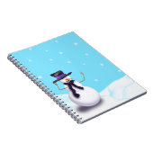 Paars Snowman Notitieboek (Rechterzijde)