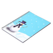 Paars Snowman Notitieboek (Linkerzijde)