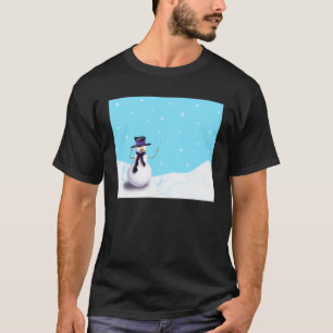 Paars Snowman T-shirt