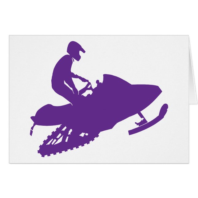 Paars-Snowmobiler (Voorkant Horizontaal)