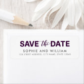 Paars sparen het Adres van de Terugkeer van de Wed Etiket (Insitu)