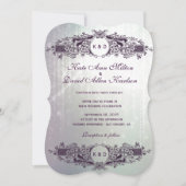 - Paars Sparkle Wedding Kaart (Voorkant)
