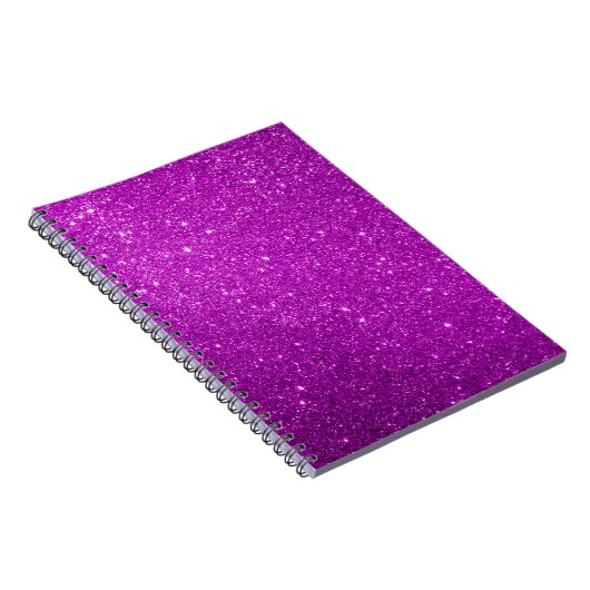 Paars Sparkly Glitter Notitieboek (Rechterzijde)