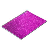 Paars Sparkly Glitter Notitieboek (Linkerzijde)