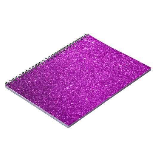 Paars Sparkly Glitter Notitieboek (Linkerzijde)