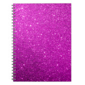 Paars Sparkly Glitter Notitieboek (Voorkant)