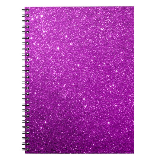 Paars Sparkly Glitter Notitieboek (Voorkant)
