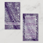 Paars Sparkly Salon Spa Visitekaartje Afsprakenkaartje (Voorkant / Achterkant)