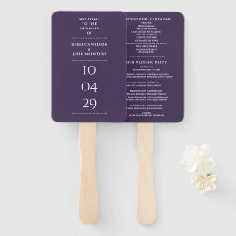 Paars Speciale Datum Trouwprogramma Handwaaier