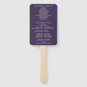 Paars Speciale Datum Trouwprogramma Handwaaier (Achterkant)